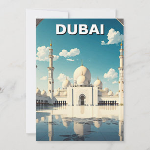 Dubai Grand Mosque VAE Reizen Feestdagenkaart