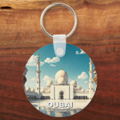 Dubai Grand Mosque VAE Reizen Sleutelhanger (Voorkant)