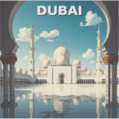 Dubai Grand Mosque VAE Reizen Sticker (Voorkant)
