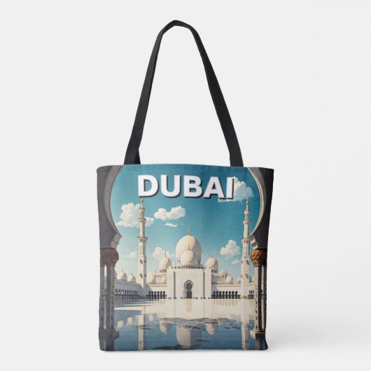 Dubai Grand Mosque VAE Reizen Tote Bag (Achterkant)