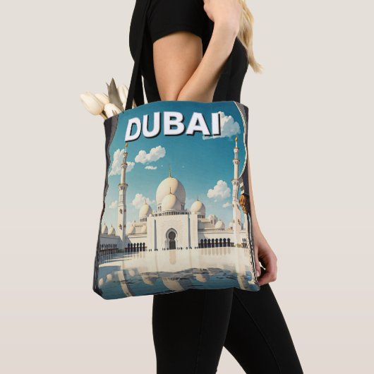 Dubai Grand Mosque VAE Reizen Tote Bag (Dichtbij)