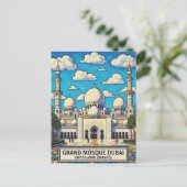 Dubai Grote Moskee VAE Reis Briefkaart (Staand voorkant)