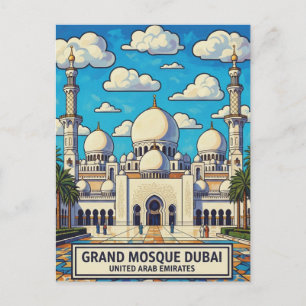 Dubai Grote Moskee VAE Reis Briefkaart
