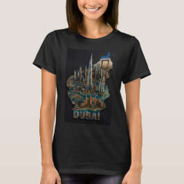 Dubai Iconische Silhouette 3D Kunst T-shirt
