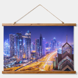 Dubai India 's nachts Hangend Wandkleed