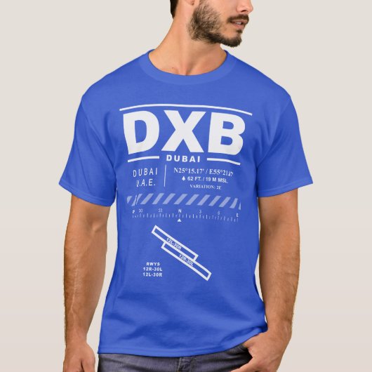 Dubai International Airport DXB T-shirt (Voorkant)