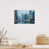 Dubai jachthaven stadsbeeld poster (Keuken)