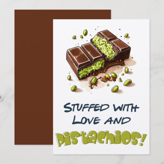 Dubai Kunafa gevuld met liefde en pistachenoten كن Kaart (Voorkant / Achterkant)