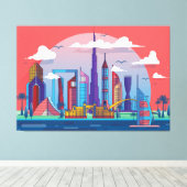 Dubai Landmark Canvas Afdruk (Insitu (Houten vloer))