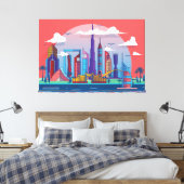 Dubai Landmark Canvas Afdruk (Insitu (Slaapkamer))