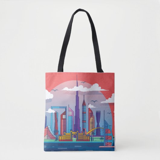Dubai Landmark Tote Bag (Voorkant)
