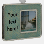 Dubai Mall-fontein Verzilverd Omlijst Ornament (Rechts)