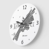 Dubai Map Clock Grote Klok (Hoek)