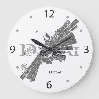 Dubai Map Clock Grote Klok
