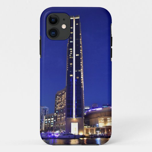 Dubai Marina architectuur bij nacht Case-Mate iPhone Case (Achterkant)
