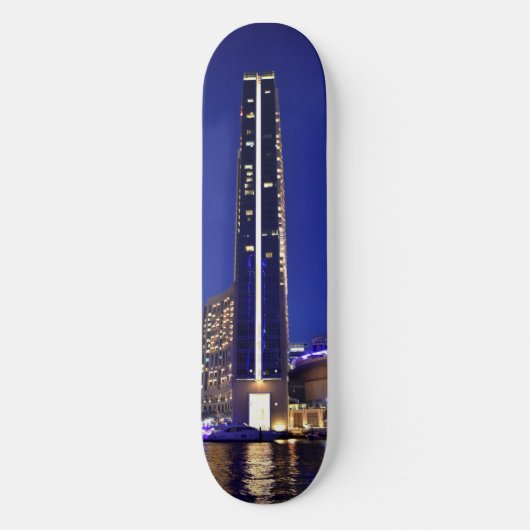 Dubai Marina architectuur bij nacht Skateboard (Voorkant)