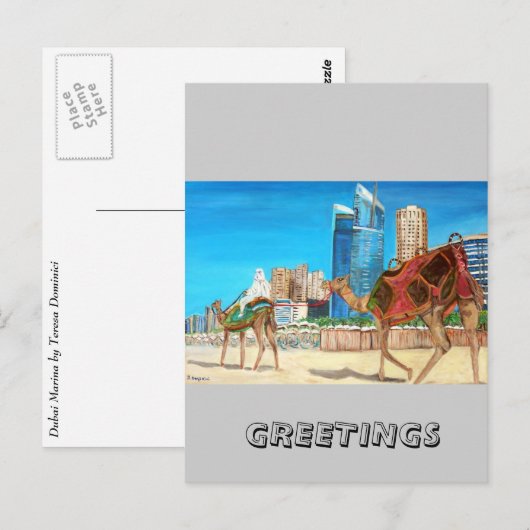 Dubai Marina Briefkaart (Voorkant / Achterkant)