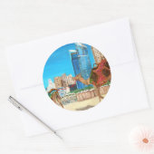 Dubai Marina Ronde Sticker (Envelop)