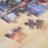 Dubai Marina 's nachts, Verenigde Arabische Emirat Legpuzzel (Zijkant)