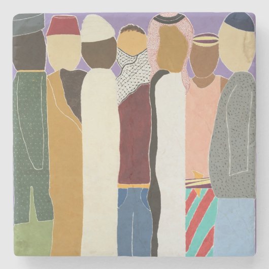 Dubai Marketplace - Onderzetter met marmer Stone (Voorkant)