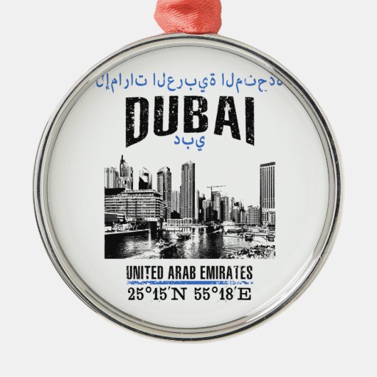 Dubai Metalen Ornament (Voorkant)