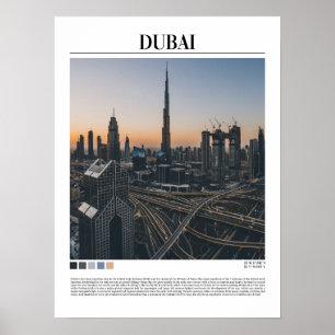 Dubai - Minimalist van de Verenigde Arabische Emir Poster