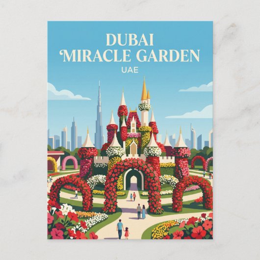 Dubai Miracle Garden VAE Briefkaart (Voorkant)
