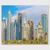 Dubai modern skyscrapers Corniche Cadeaupapier (Vlak)