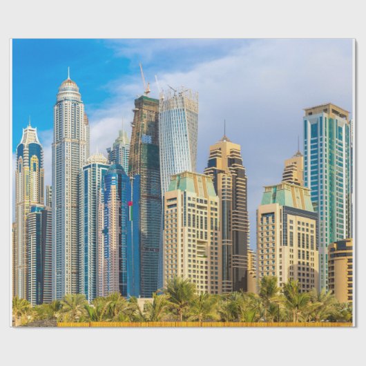 Dubai modern skyscrapers Corniche Cadeaupapier (Vlak)