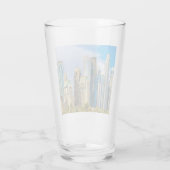 Dubai modern skyscrapers Corniche Glas (Achterkant)