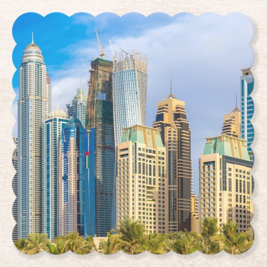 Dubai modern skyscrapers Corniche Kartonnen Onderzetters (Voorkant)