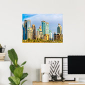 Dubai modern skyscrapers Corniche Poster (Thuiskantoor)