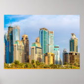 Dubai modern skyscrapers Corniche Poster (Voorkant)