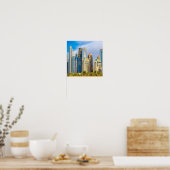 Dubai modern skyscrapers Corniche Poster (Keuken)