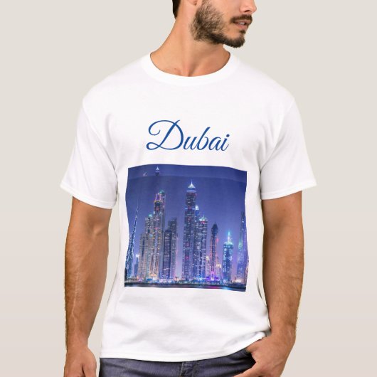Dubai modern skyscrapers Corniche T-shirt (Voorkant)
