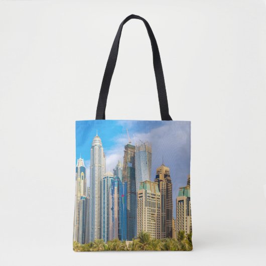 Dubai modern skyscrapers Corniche Tote Bag (Voorkant)