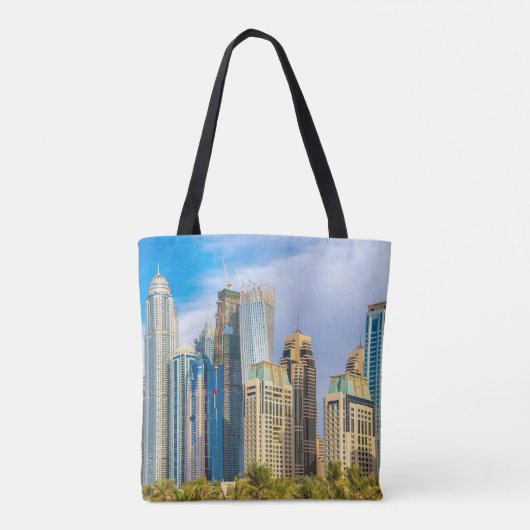Dubai modern skyscrapers Corniche Tote Bag (Achterkant)