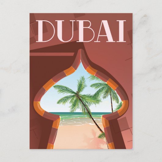 Dubai Palace Reisposter Briefkaart (Voorkant)