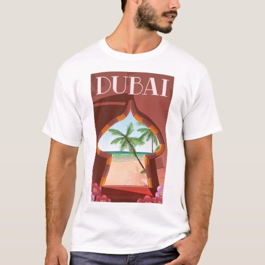 Dubai Palace Reisposter T-shirt (Voorkant)