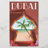 Dubai Palace Travel poster Briefpapier (Voorkant)