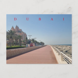 Dubai Palm Jumeirah Boardwalk uitzicht briefkaart