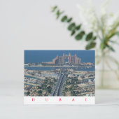 Dubai Palm Jumeirah uitzicht briefkaart (Staand voorkant)