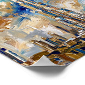 Dubai-poster luxe abstracte olieverfschilderij poster (Hoek)