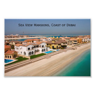 Dubai Real Estate Mansions, kust van Dubai Foto Afdruk