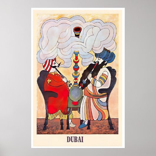 Dubai Reisposter VAE Kunst Verenigde Arabische Emi Poster (Voorkant)