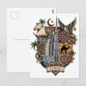 Dubai Reizen Briefkaart (Voorkant / Achterkant)