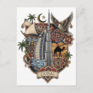 Dubai Reizen Briefkaart