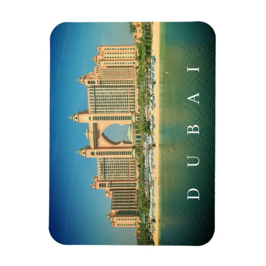 Dubai resort op Palm Jumeirah uitzicht koelkastmag Magneet (Verticaal)