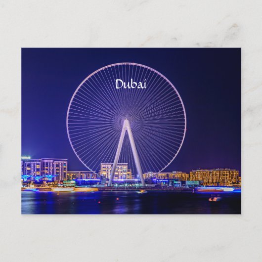 Dubai, reuzenrad ansichtkaart briefkaart (Voorkant)
