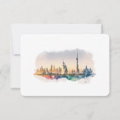 Dubai RSVP Wedding Insert Destination UAE Kaart (Achterkant)